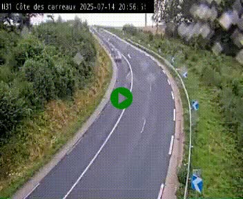 <h2>Webcam en haut de la Côte des Carreaux sur la N31 à Avesnes-en-Bray. Vue orientée vers Rouen</h2>