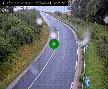 <h2>Webcam en haut de la Côte des Carreaux sur la N31 à Avesnes-en-Bray. Vue orientée vers Rouen</h2>