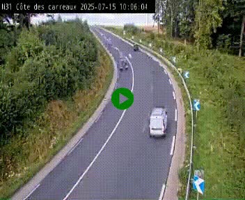 <h2>Webcam en haut de la Côte des Carreaux sur la N31 à Avesnes-en-Bray. Vue orientée vers Rouen</h2>