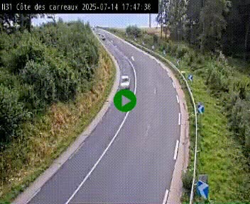 <h2>Webcam en haut de la Côte des Carreaux sur la N31 à Avesnes-en-Bray. Vue orientée vers Rouen</h2>