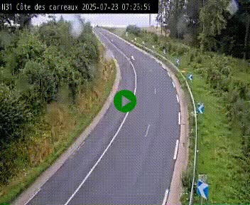 <h2>Webcam en haut de la Côte des Carreaux sur la N31 à Avesnes-en-Bray. Vue orientée vers Rouen</h2>