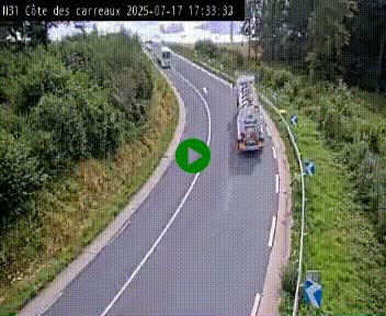 <h2>Webcam en haut de la Côte des Carreaux sur la N31 à Avesnes-en-Bray. Vue orientée vers Rouen</h2>