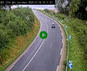 <h2>Webcam en haut de la Côte des Carreaux sur la N31 à Avesnes-en-Bray. Vue orientée vers Rouen</h2>