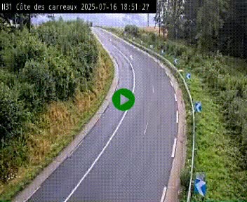 <h2>Webcam en haut de la Côte des Carreaux sur la N31 à Avesnes-en-Bray. Vue orientée vers Rouen</h2>