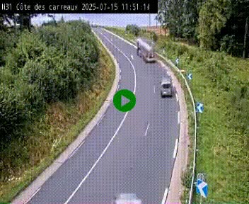 <h2>Webcam en haut de la Côte des Carreaux sur la N31 à Avesnes-en-Bray. Vue orientée vers Rouen</h2>