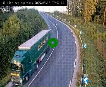 <h2>Webcam en haut de la Côte des Carreaux sur la N31 à Avesnes-en-Bray. Vue orientée vers Rouen</h2>