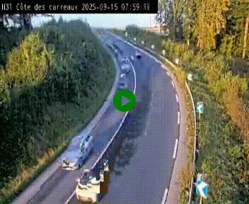 <h2>Webcam en haut de la Côte des Carreaux sur la N31 à Avesnes-en-Bray. Vue orientée vers Rouen</h2>