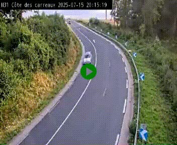 <h2>Webcam en haut de la Côte des Carreaux sur la N31 à Avesnes-en-Bray. Vue orientée vers Rouen</h2>