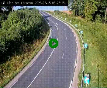 <h2>Webcam en haut de la Côte des Carreaux sur la N31 à Avesnes-en-Bray. Vue orientée vers Rouen</h2>