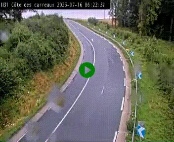 <h2>Webcam en haut de la Côte des Carreaux sur la N31 à Avesnes-en-Bray. Vue orientée vers Rouen</h2>