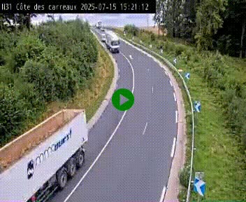 <h2>Webcam en haut de la Côte des Carreaux sur la N31 à Avesnes-en-Bray. Vue orientée vers Rouen</h2>