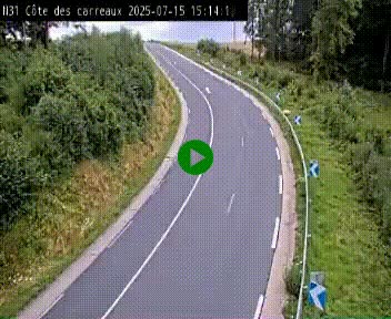 <h2>Webcam en haut de la Côte des Carreaux sur la N31 à Avesnes-en-Bray. Vue orientée vers Rouen</h2>