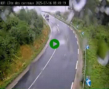 <h2>Webcam en haut de la Côte des Carreaux sur la N31 à Avesnes-en-Bray. Vue orientée vers Rouen</h2>