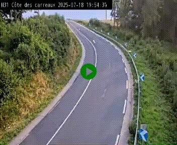 <h2>Webcam en haut de la Côte des Carreaux sur la N31 à Avesnes-en-Bray. Vue orientée vers Rouen</h2>