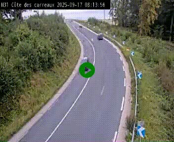 <h2>Webcam en haut de la Côte des Carreaux sur la N31 à Avesnes-en-Bray. Vue orientée vers Rouen</h2>