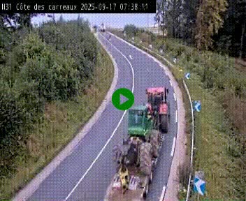 <h2>Webcam en haut de la Côte des Carreaux sur la N31 à Avesnes-en-Bray. Vue orientée vers Rouen</h2>