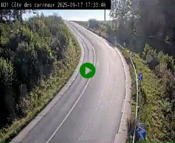 <h2>Webcam en haut de la Côte des Carreaux sur la N31 à Avesnes-en-Bray. Vue orientée vers Rouen</h2>