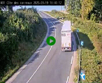 <h2>Webcam en haut de la Côte des Carreaux sur la N31 à Avesnes-en-Bray. Vue orientée vers Rouen</h2>