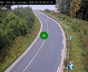 <h2>Webcam en haut de la Côte des Carreaux sur la N31 à Avesnes-en-Bray. Vue orientée vers Rouen</h2>