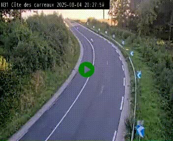 Webcam en haut de la Côte des Carreaux sur la N31 à Avesnes-en-Bray. Vue orientée vers Rouen