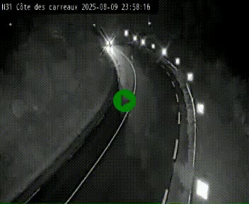 Webcam en haut de la Côte des Carreaux sur la N31 à Avesnes-en-Bray. Vue orientée vers Rouen