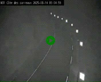 Webcam en haut de la Côte des Carreaux sur la N31 à Avesnes-en-Bray. Vue orientée vers Rouen