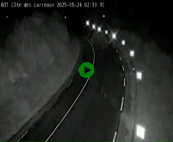 Webcam en haut de la Côte des Carreaux sur la N31 à Avesnes-en-Bray. Vue orientée vers Rouen