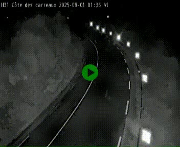 Webcam en haut de la Côte des Carreaux sur la N31 à Avesnes-en-Bray. Vue orientée vers Rouen