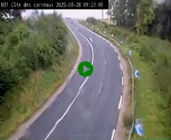 Webcam en haut de la Côte des Carreaux sur la N31 à Avesnes-en-Bray. Vue orientée vers Rouen