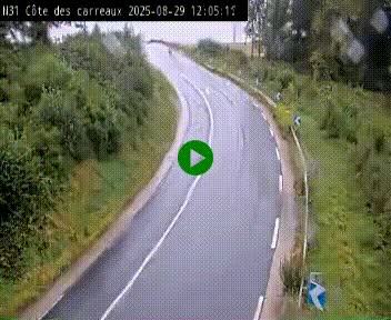 Webcam en haut de la Côte des Carreaux sur la N31 à Avesnes-en-Bray. Vue orientée vers Rouen