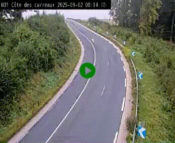 Webcam en haut de la Côte des Carreaux sur la N31 à Avesnes-en-Bray. Vue orientée vers Rouen