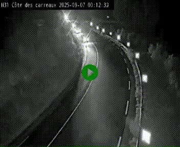 Webcam en haut de la Côte des Carreaux sur la N31 à Avesnes-en-Bray. Vue orientée vers Rouen