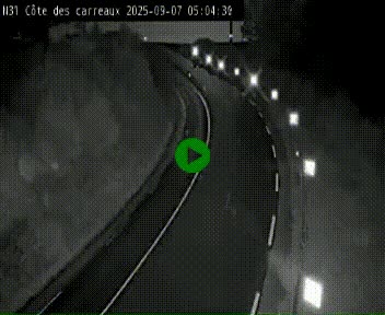 Webcam en haut de la Côte des Carreaux sur la N31 à Avesnes-en-Bray. Vue orientée vers Rouen