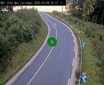 Webcam en haut de la Côte des Carreaux sur la N31 à Avesnes-en-Bray. Vue orientée vers Rouen