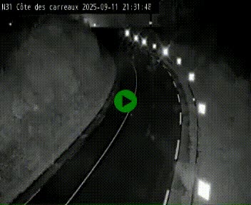 Webcam en haut de la Côte des Carreaux sur la N31 à Avesnes-en-Bray. Vue orientée vers Rouen
