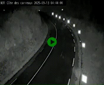 Webcam en haut de la Côte des Carreaux sur la N31 à Avesnes-en-Bray. Vue orientée vers Rouen