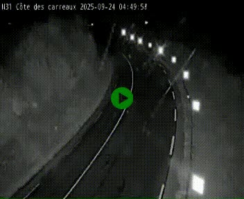 Webcam en haut de la Côte des Carreaux sur la N31 à Avesnes-en-Bray. Vue orientée vers Rouen
