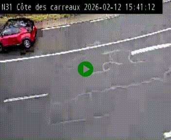 Webcam en haut de la Côte des Carreaux sur la N31 à Avesnes-en-Bray. Vue orientée vers Rouen