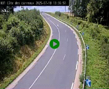 <h2>Webcam en haut de la Côte des Carreaux sur la N31 à Avesnes-en-Bray. Vue orientée vers Rouen</h2>