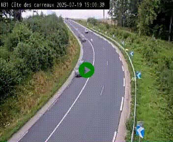 <h2>Webcam en haut de la Côte des Carreaux sur la N31 à Avesnes-en-Bray. Vue orientée vers Rouen</h2>