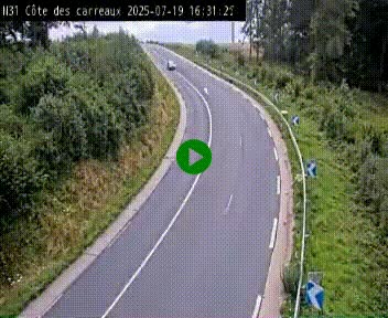 <h2>Webcam en haut de la Côte des Carreaux sur la N31 à Avesnes-en-Bray. Vue orientée vers Rouen</h2>