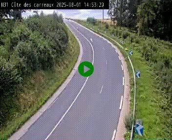 <h2>Webcam en haut de la Côte des Carreaux sur la N31 à Avesnes-en-Bray. Vue orientée vers Rouen</h2>