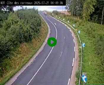 <h2>Webcam en haut de la Côte des Carreaux sur la N31 à Avesnes-en-Bray. Vue orientée vers Rouen</h2>