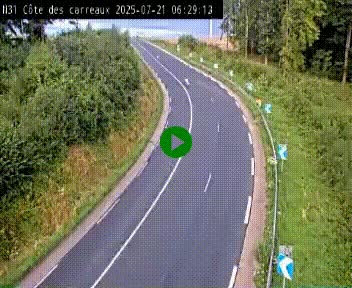 <h2>Webcam en haut de la Côte des Carreaux sur la N31 à Avesnes-en-Bray. Vue orientée vers Rouen</h2>