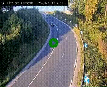 <h2>Webcam en haut de la Côte des Carreaux sur la N31 à Avesnes-en-Bray. Vue orientée vers Rouen</h2>