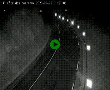 Webcam en haut de la Côte des Carreaux sur la N31 à Avesnes-en-Bray. Vue orientée vers Rouen