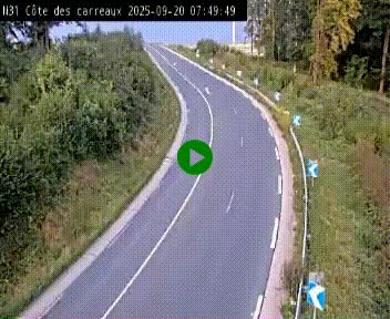 <h2>Webcam en haut de la Côte des Carreaux sur la N31 à Avesnes-en-Bray. Vue orientée vers Rouen</h2>
