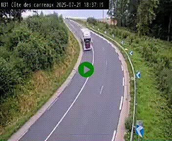 <h2>Webcam en haut de la Côte des Carreaux sur la N31 à Avesnes-en-Bray. Vue orientée vers Rouen</h2>