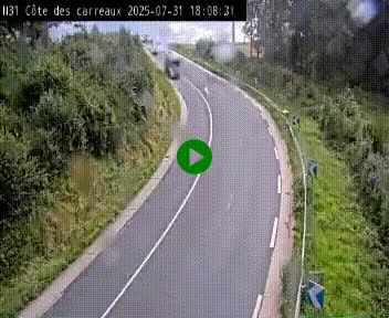 <h2>Webcam en haut de la Côte des Carreaux sur la N31 à Avesnes-en-Bray. Vue orientée vers Rouen</h2>