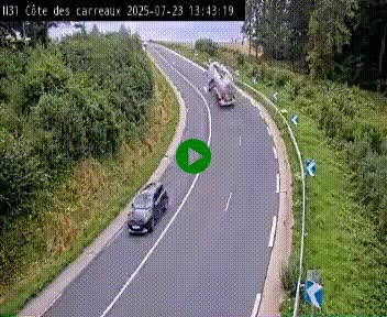 <h2>Webcam en haut de la Côte des Carreaux sur la N31 à Avesnes-en-Bray. Vue orientée vers Rouen</h2>